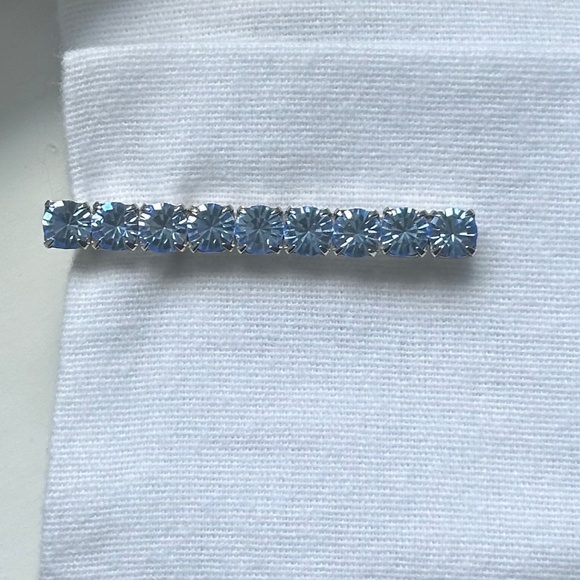 Danny Pollak Light Sapphire Swarovski Crystal Bobby Pin (#1) - approx. 2.5 in. - Picture 5 of 11